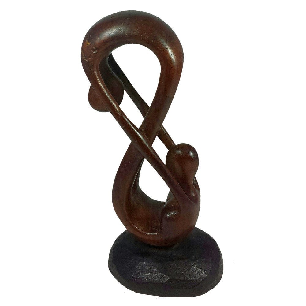 Love Infinity: Sierra Leonean Hand Made Mahagony Wood Carving (Side)