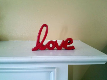 Love Kisii Stone-African Decor-Venture Imports-6.5 inches-Red-Soapstone-The Black Art Depot