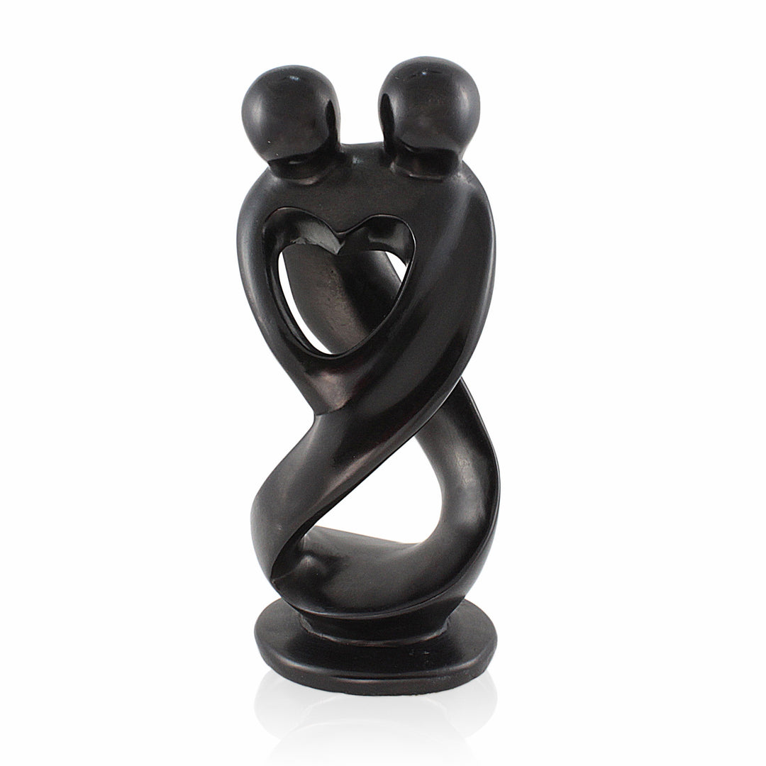 Black Lovers Kisii Stone Abstract Sculpture (Hand Made in Kenya)