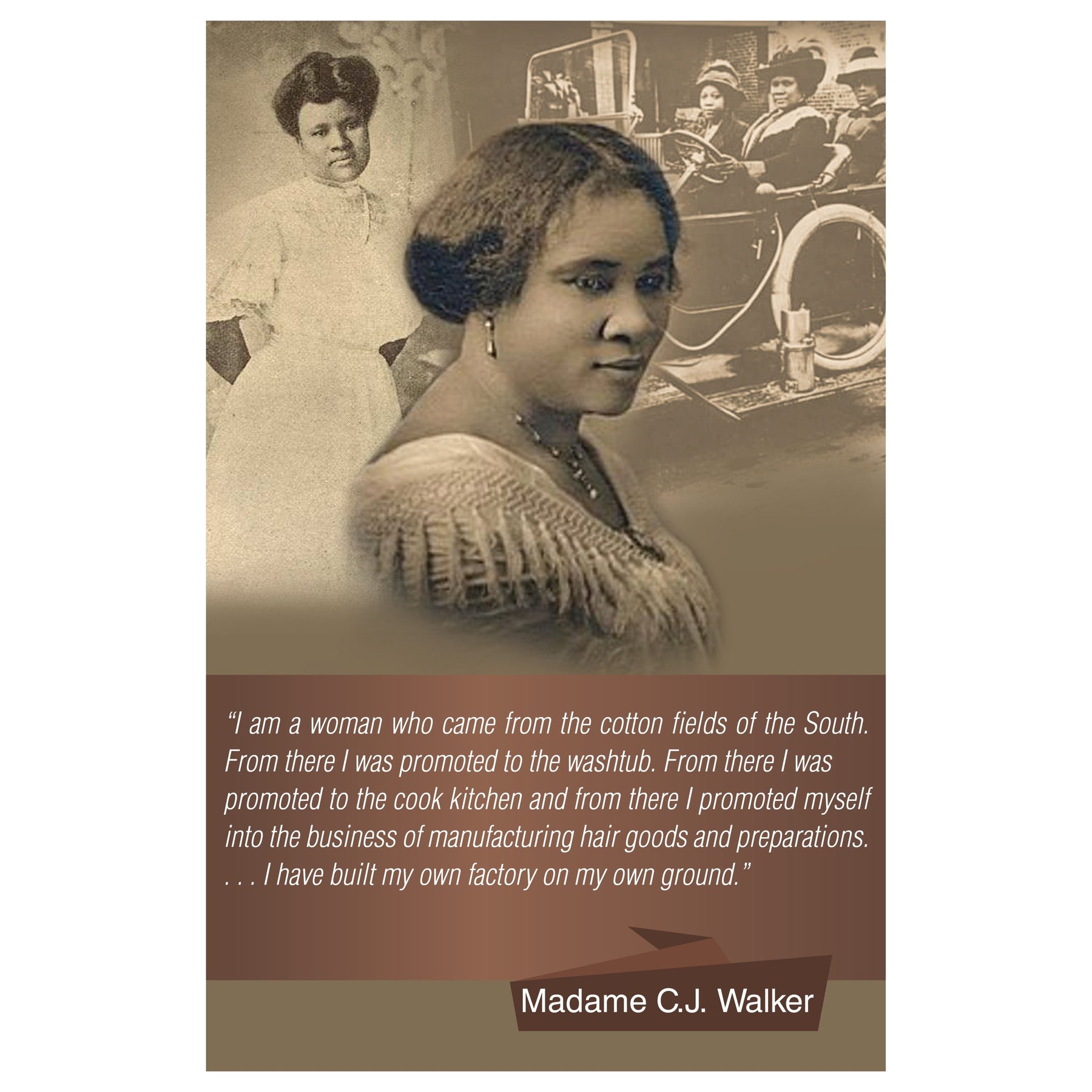1 of 2: Madame C.J. Walker: I Promoted Myself by Sankofa Designs