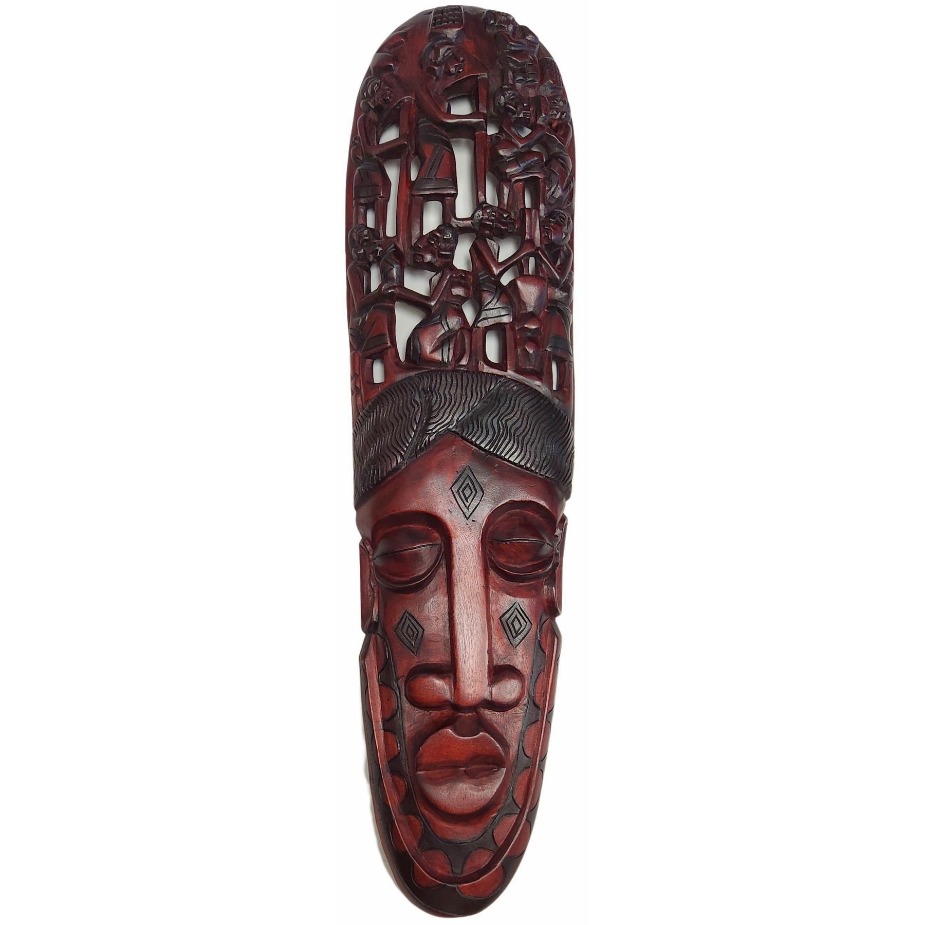1 of 4: Ujamaa: Authentic Hand Carved Makonde African Mask (Jacaranda Wood)