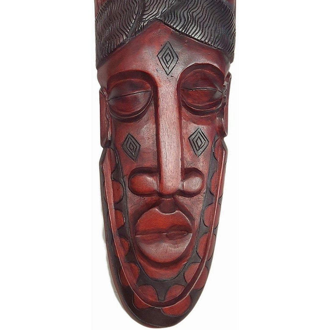 Ujamaa: Authentic Hand Carved Makonde African Mask (Jacaranda Wood)