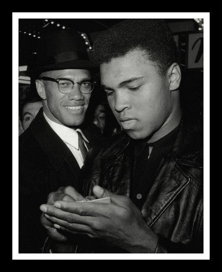 Muhammad Ali and Malcolm X (1964 - Black Frame)