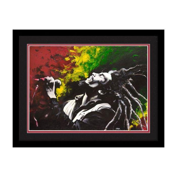 Bob Marley by Cecil Reed Jr. (Black Frame - Double Mat)