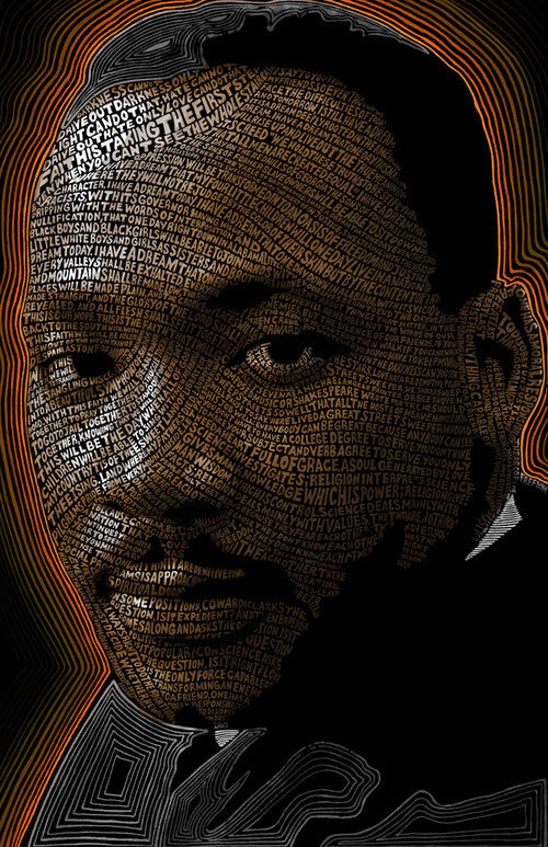 Rev. Dr. Martin Luther King, Jr. Word Art by Hans Fleurimont
