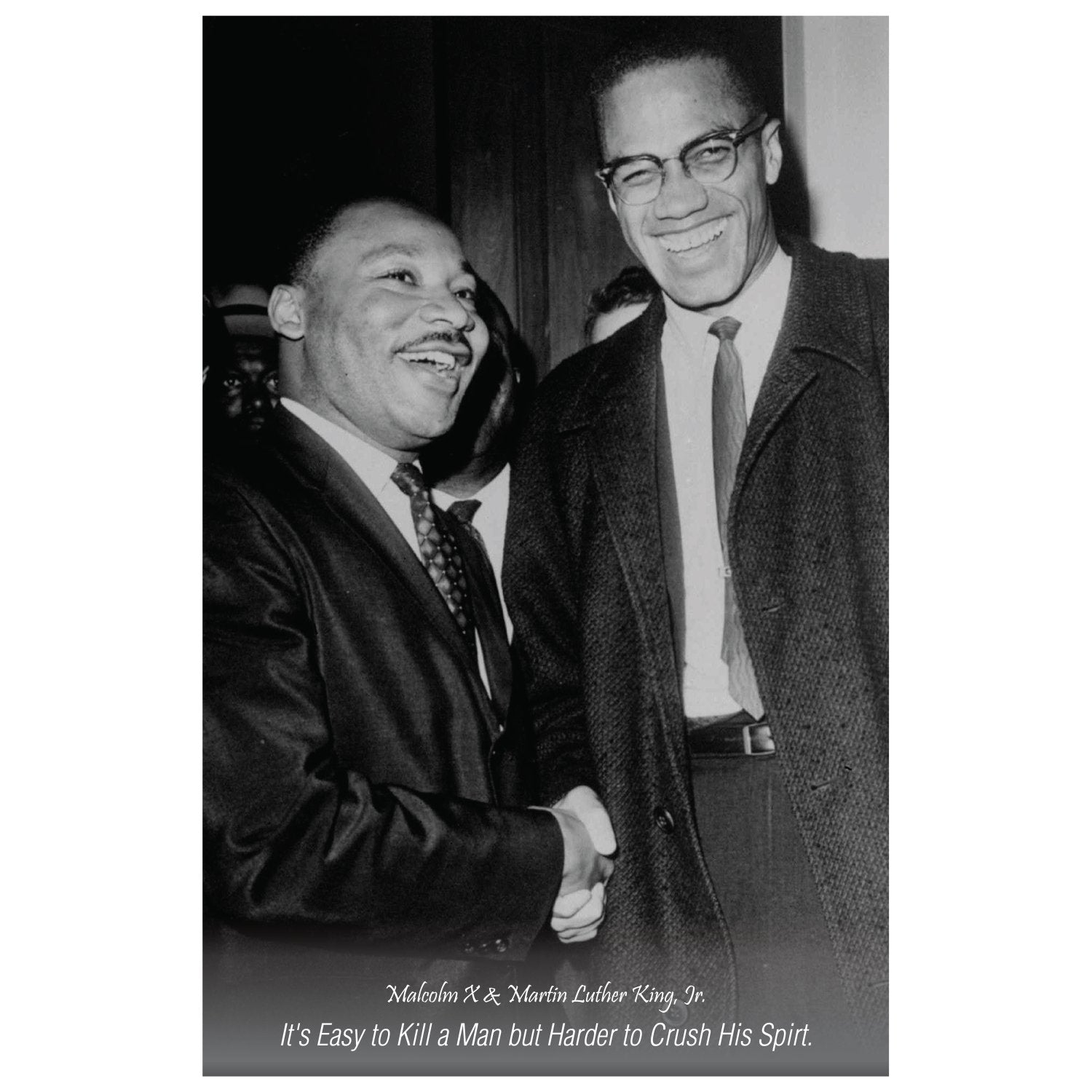 1 of 2: Malcolm X and Martin Luther King Jr: The Meeting by Sankofa Designs