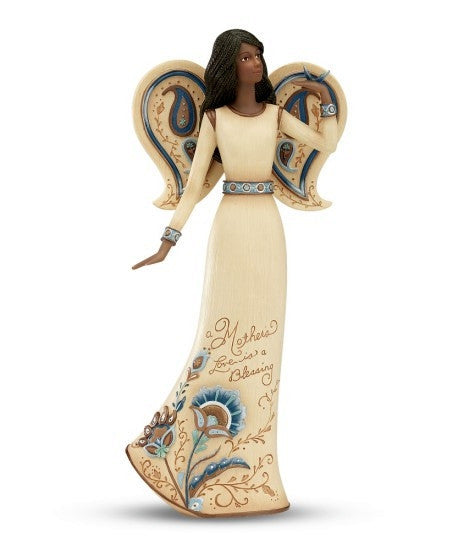 African American Mother Angel Figurine With Butterfly: Perfect Paisley Collection by Pavilion Gifts