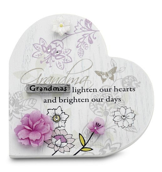 Grandma Heart Plaque: Mark My Words Collection by Pavilion Gifts