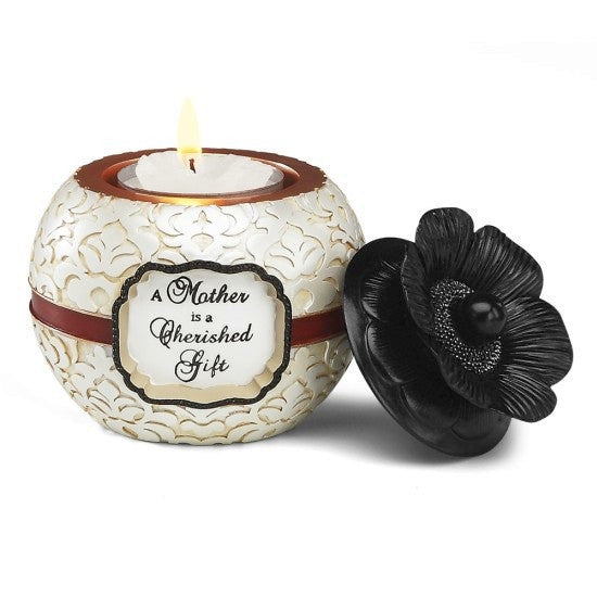 A Mother is a Cherished Gift Candleholder: Modeles Collection by Pavilion Gifts