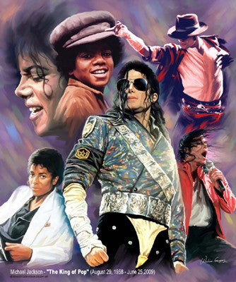 King of Pop: Michael Jackson Art Print by Wishum Gregory