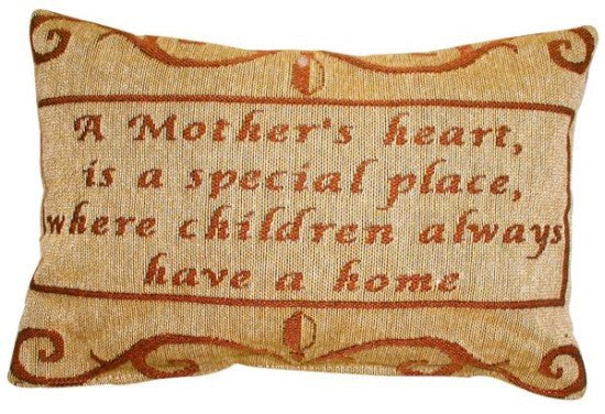A Mother's Heart Tapestry Pillow 