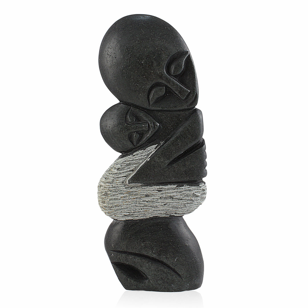 Mother and Child Shona Sculpture (Hand Made in Zimbabwe) by Stoneage Global Arts