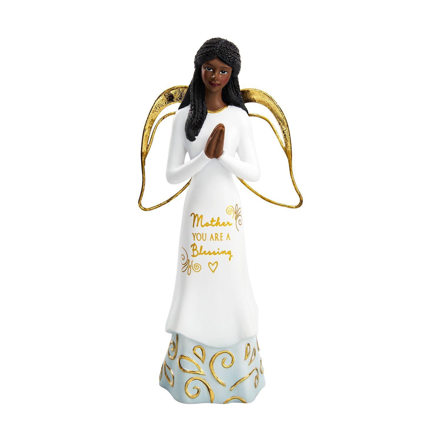 1 of 5: Mother, You Are a Blessing by Amylee Weeks: African American Angel Figurine (Front)