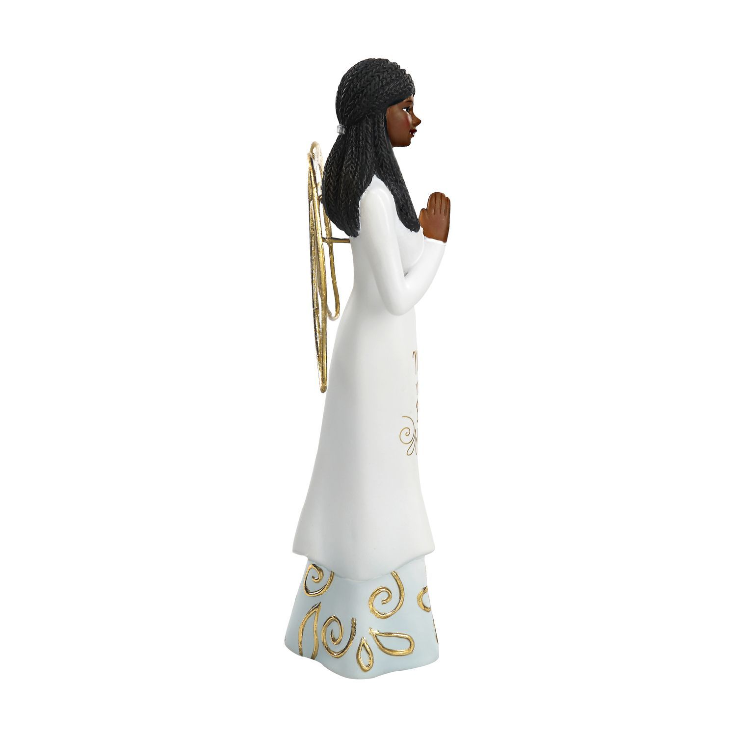 2 of 5: Mother, You Are a Blessing by Amylee Weeks: African American Angel Figurine (Side)