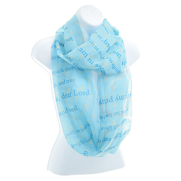 1 of 2: Mother's Prayer Infinity Scarf (Light Blue) by Judson and Company