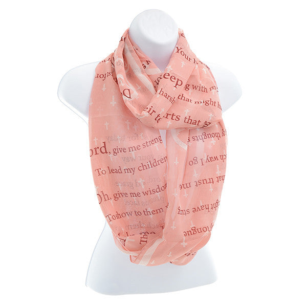 Mother's Prayer Infinity Scarf (Pink) by Judson and Company