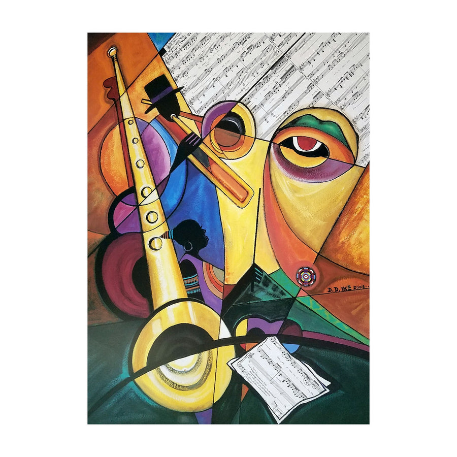 Musical Duo by D.D. Ike (Jazz/Abstract Art Print)