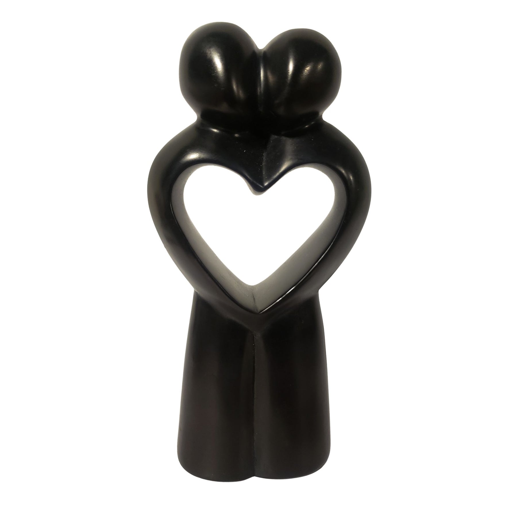 3 of 6: My Forever Love: Authentic Hand Carved African Soapstone Sculpture (Black)