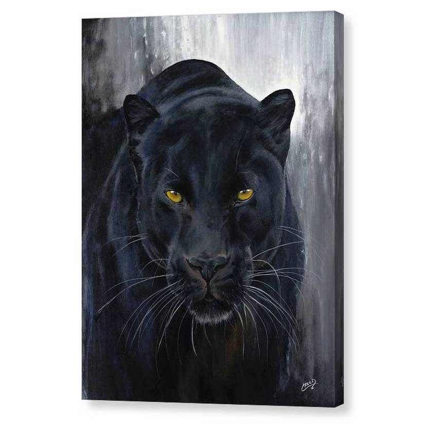 Mystique: Black Panther-Art-Cecil Reed-30x24 inches-Unframed-Giclee on Canvas-The Black Art Depot