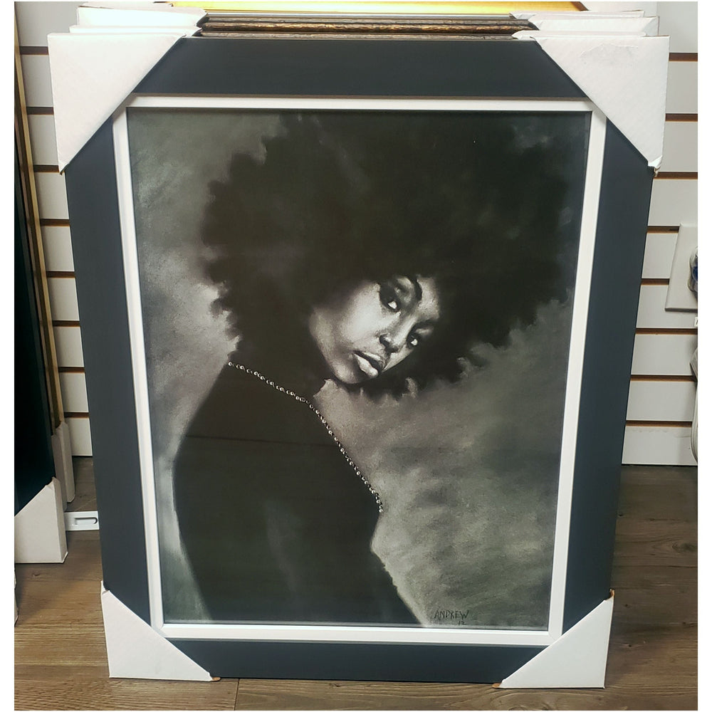 Natural Woman II-Art-Andrew Nichols-24.25x19.25 inches-Grey and White Stacked Frame-Greyscale-The Black Art Depot