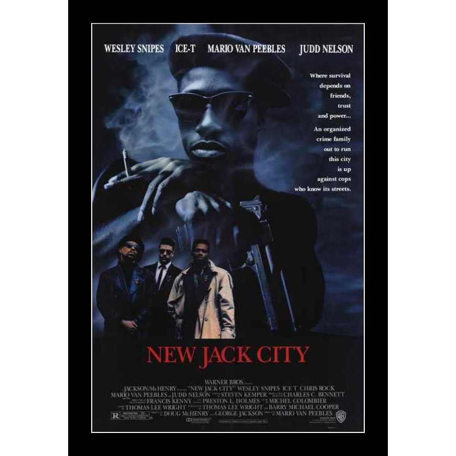 New Jack City Movie Poster (Black Frame)