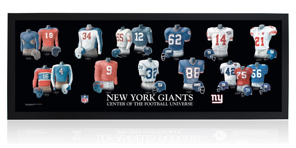 New York Giants: Center of the Football Universe (Black Frame)