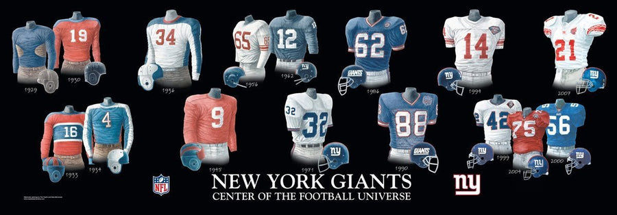 New York Giants: Center of the Football Universe Poster by Nola McConnan and Tino Paolini