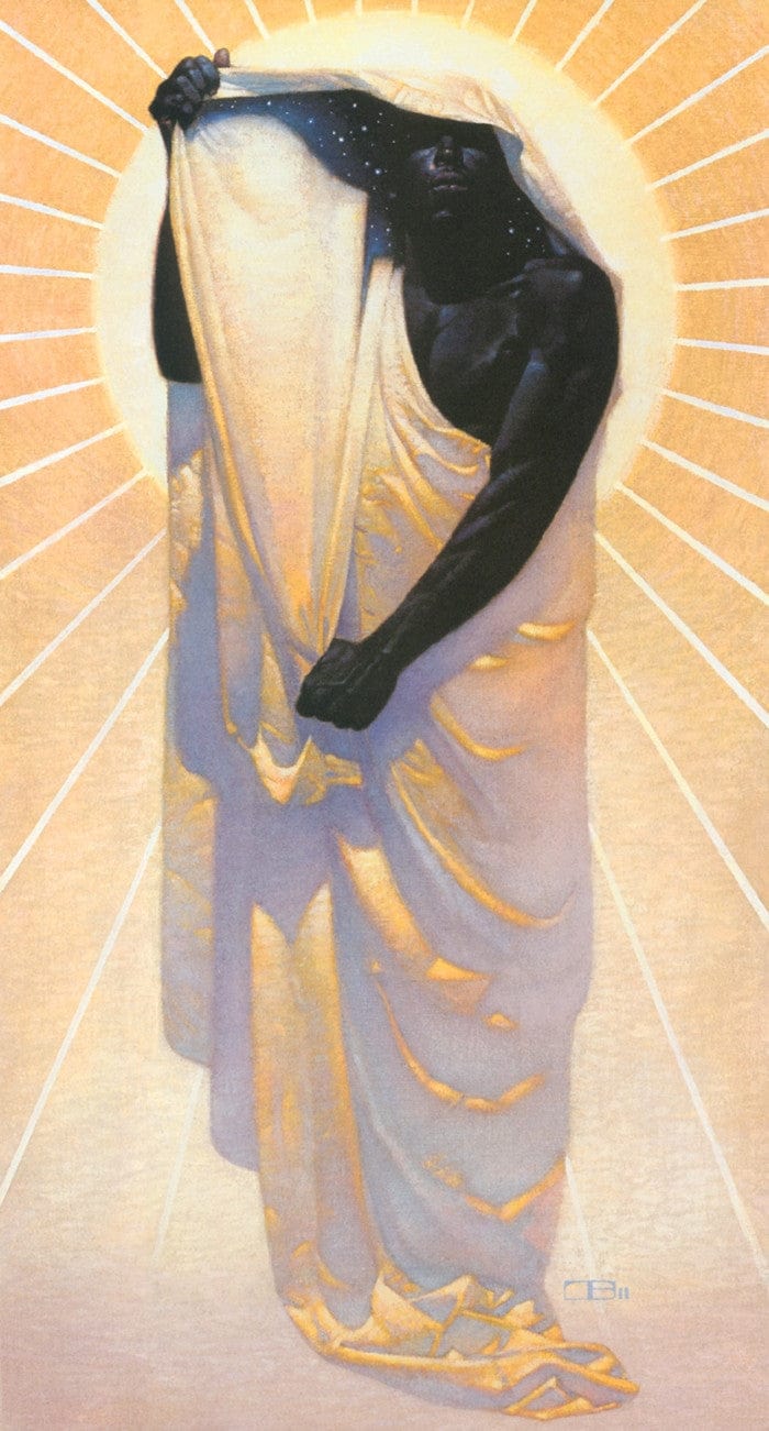 Night in Day-Art-Thomas Blackshear-19x36 inches-Unframed-Canvas-The Black Art Depot