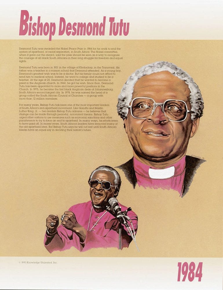 Great Black Americans: Desmond Tutu Poster by Knowledge Unlimited