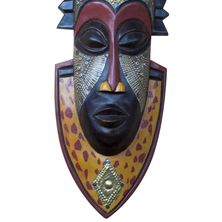 The Noble King: Authentic Hand Carved African Mask by Victor Dushie