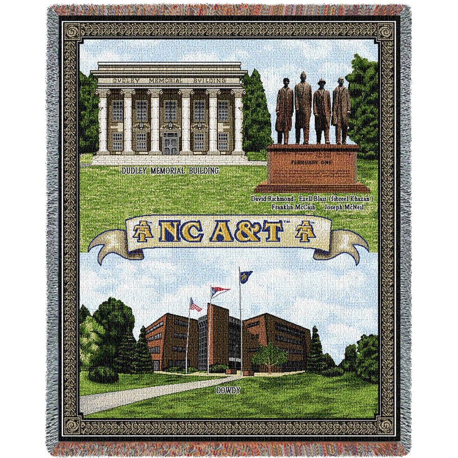 North Carolina A&T State University Tapestry Throw Blanket