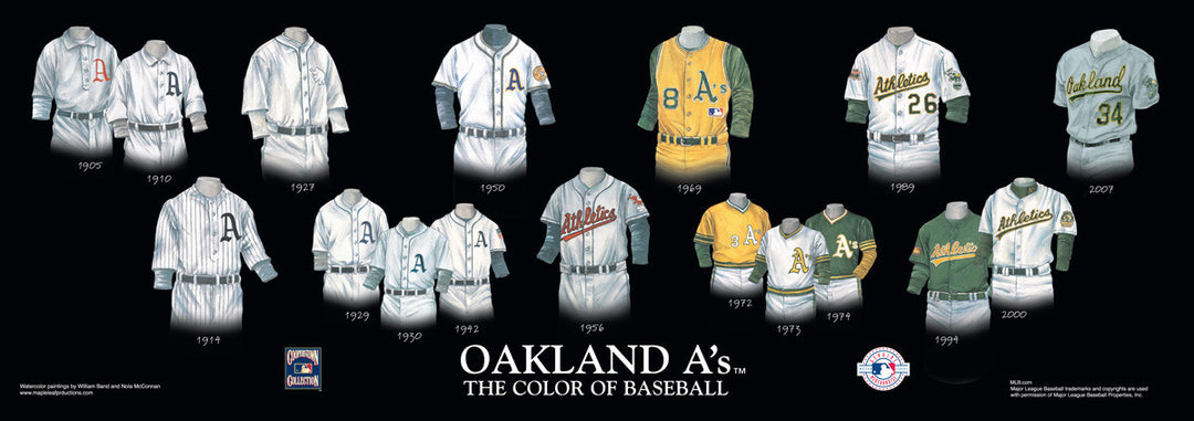 Oakland Athletics: The Color of Baseball Uniform/Jersey Poster – The Black  Art Depot