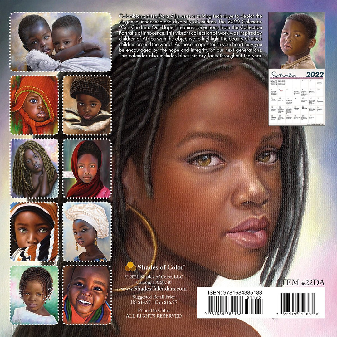 Our Children, Our Hope by Dora Alis: 2022 African American Calendar (Back)