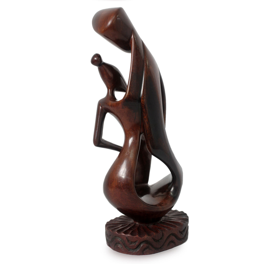 Joyous Family Love II (Family of Four) African Sculpture by Francis Agbete
