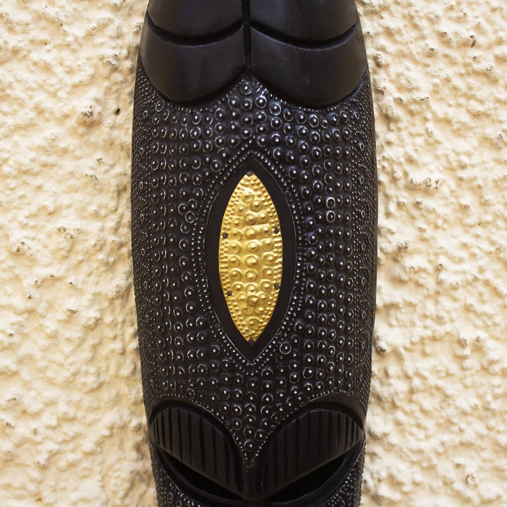 Strength in Unity: Authentic Hand Made African Mask by Victor Dushie