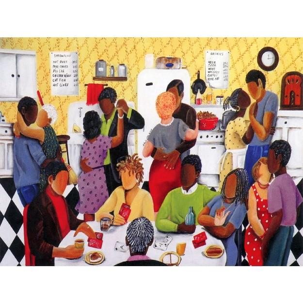 Pay the Rent Quarter Party by Annie Lee: African American Jigsaw Puzzle