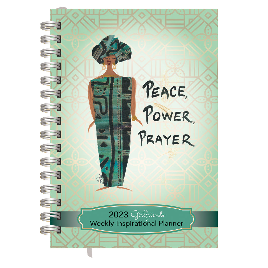 Peace, Power and Prayer by Cidne Wallace: 2023 African American Weekly Planner (Front)