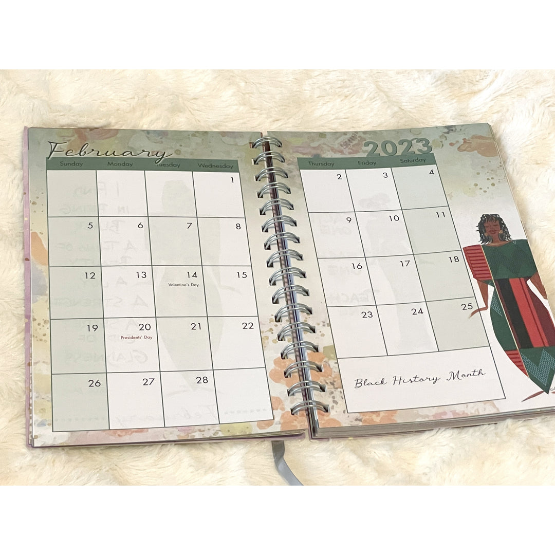 Peace, Power and Prayer by Cidne Wallace: 2023 African American Weekly Planner (Interior)