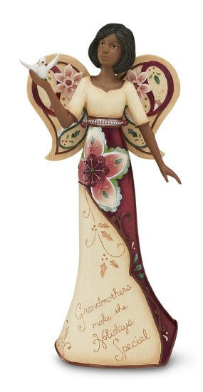 Grandmother Angel Holding Dove Figurine by Perfect Paisley
