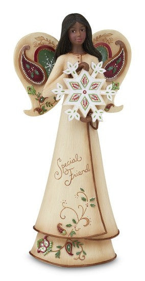 Special Friend Angel With Snowflake Figurine by Perfect Paisley 