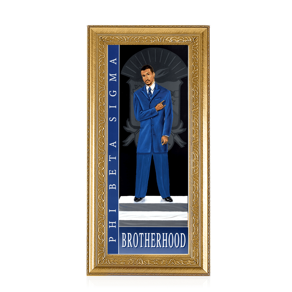 Phi Beta Sigma: Brotherhood by Johny Myers (Gold Frame)