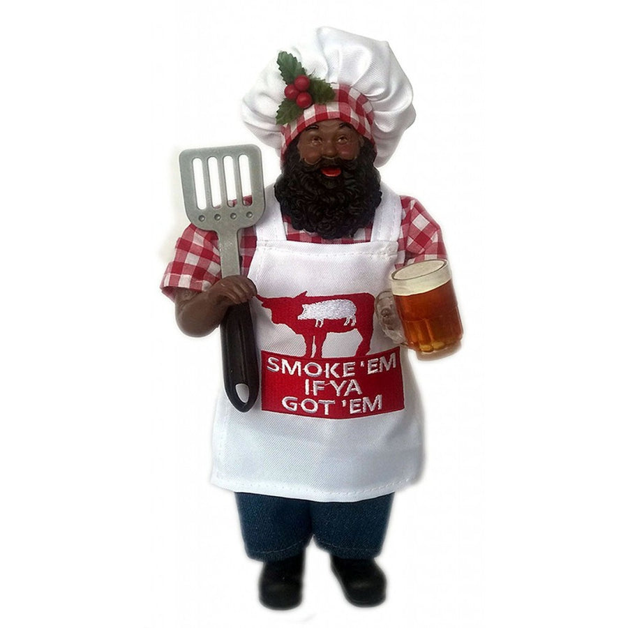 The Pit Master: African American Santa Claus Figurine