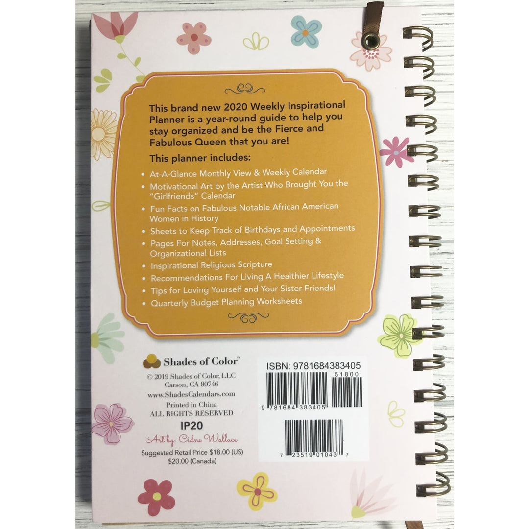 The Possibilities of Miracles: 2020 African American Weekly Planner (Back)
