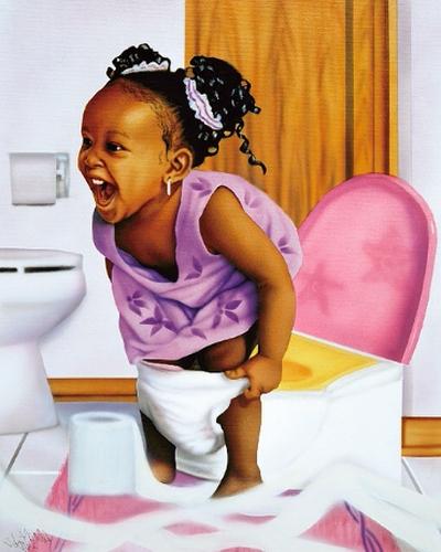 Potty Girl by Aaron and Alan Hicks (Unframed)