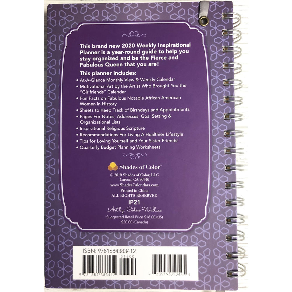 Pray and Slay Your Day: 2020 African American Weekly Planner by Cidne Wallace (Back)