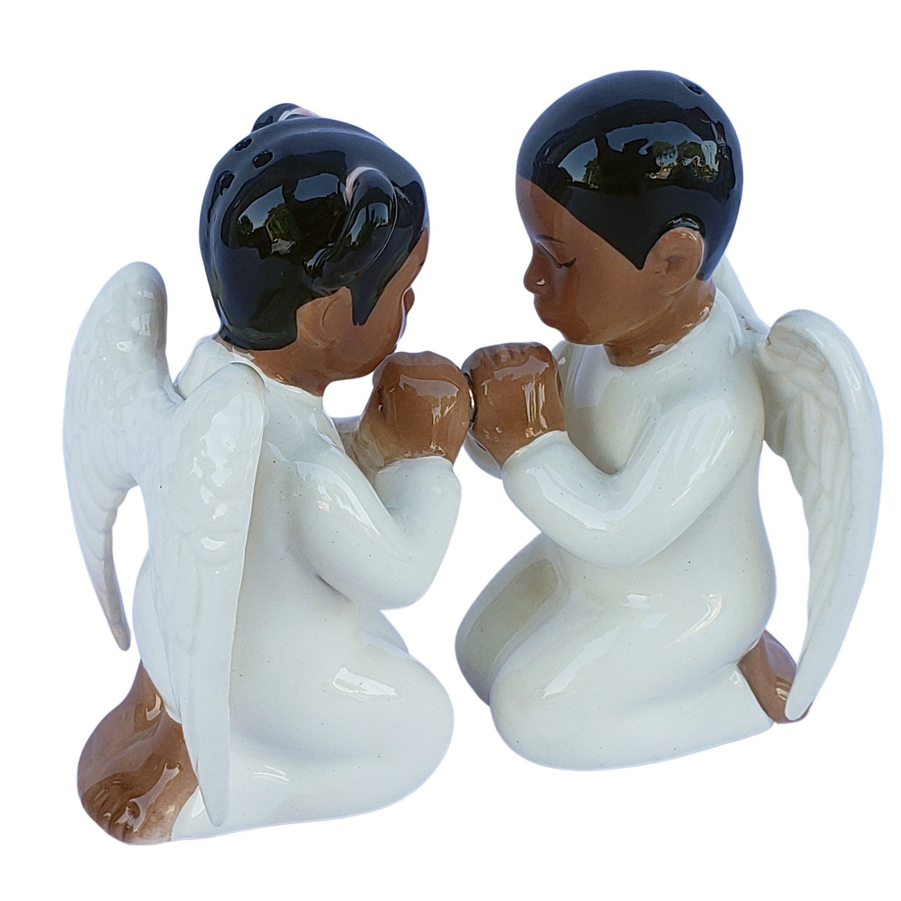 1 of 14: Praying Angels: African American Salt and Pepper Shaker Set