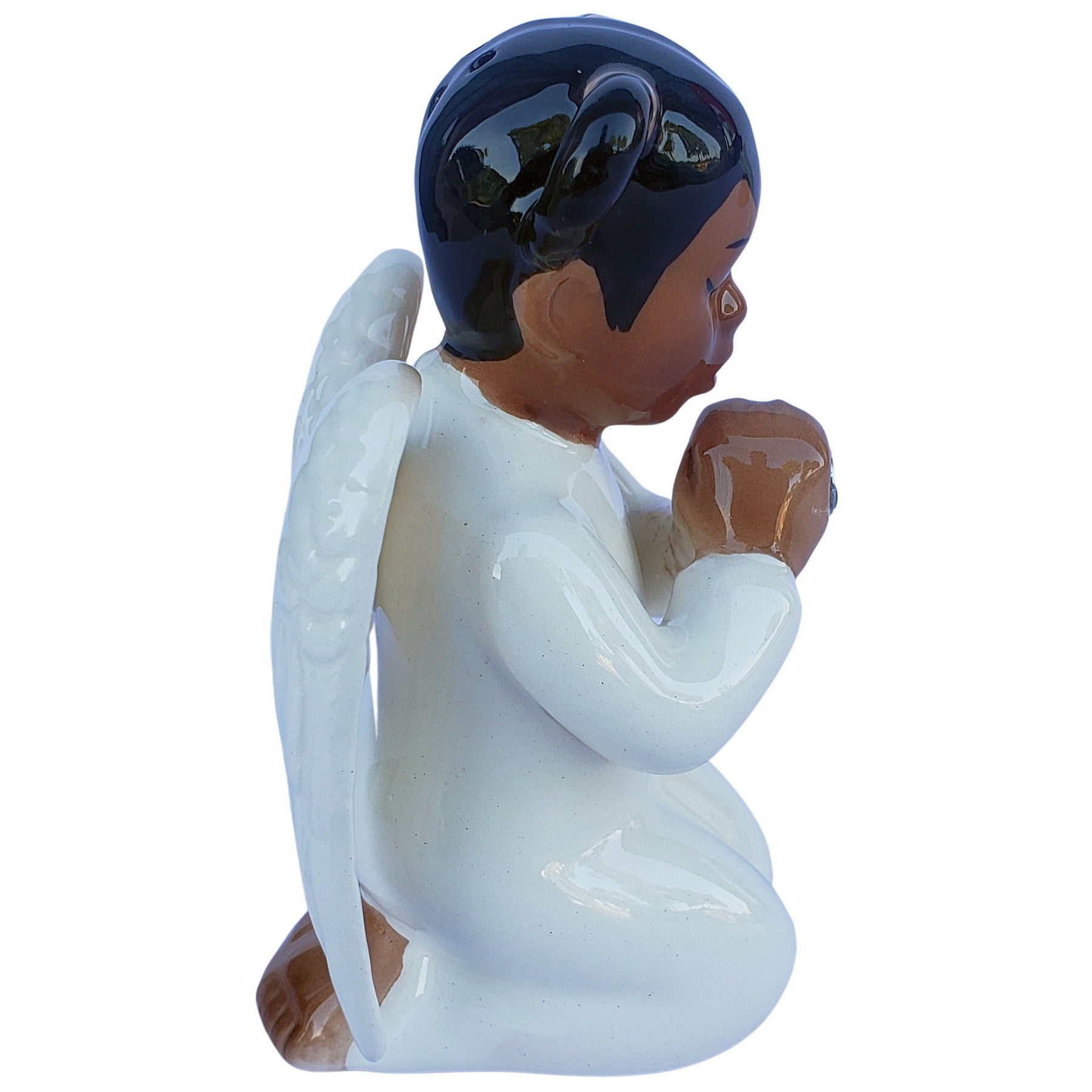 8 of 14: Praying Angels: African American Salt and Pepper Shaker Set
