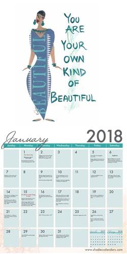 Girlfriends: Chances, Choices & Changes by Cidne Wallace (2018 African-American Calendar) - Inside
