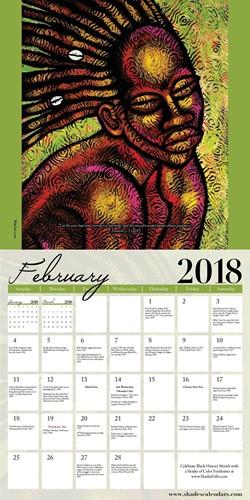 Color My Soul: The Art of Larry "Poncho" Brown (2018 African-American Wall Calendar) - Inside