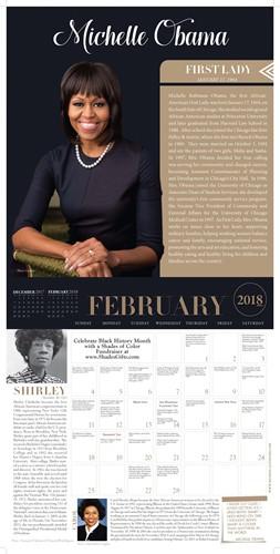 Phenomenal African American Women: 2018 Black History Calendar (Inside)